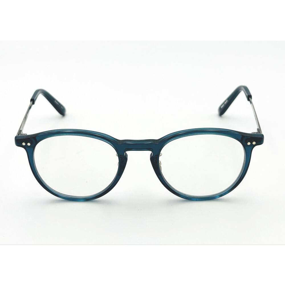 Yellows Plus Robby C473 Eyeglasses 48-21 Hand Finished Blue Titanium Japan